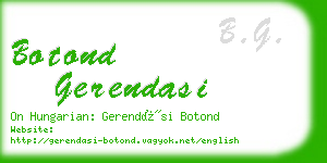 botond gerendasi business card